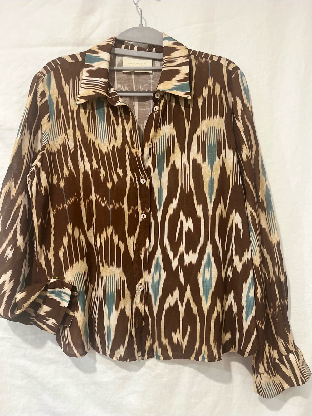 Gorgeous linen blouse by Italian designer Momoni size 42 - Medium